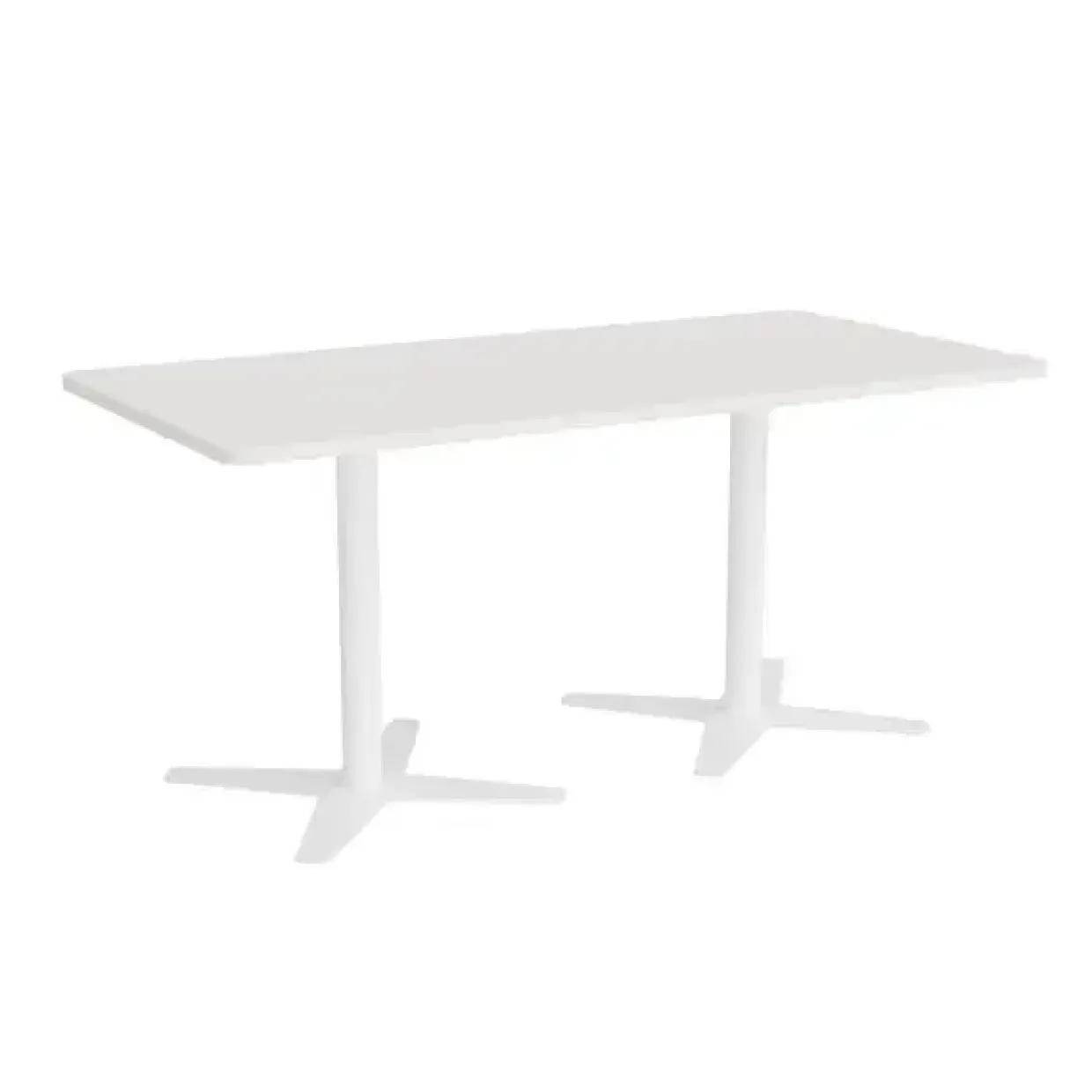 Mødebord DNA, Hvid 1600x800 mm rektangulær, Hvidt understel