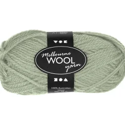 Melbourne Uldgarn, L: 92 M, pind 4-5,5, lys grøn, 50 g/ 1 ngl.
