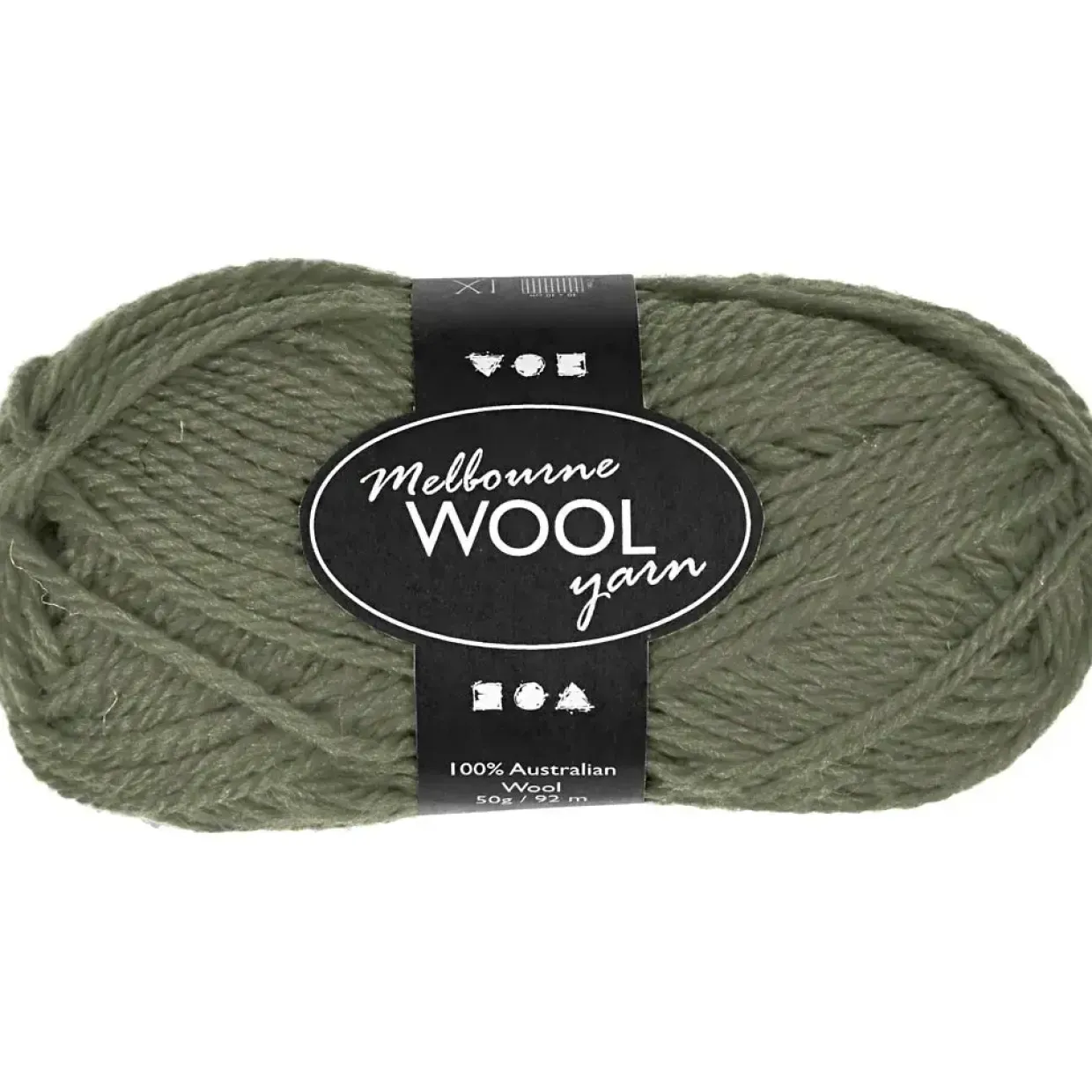 Melbourne Uldgarn, L: 92 M, pind 4-5,5, mørk grøn, 50 g/ 1 ngl.