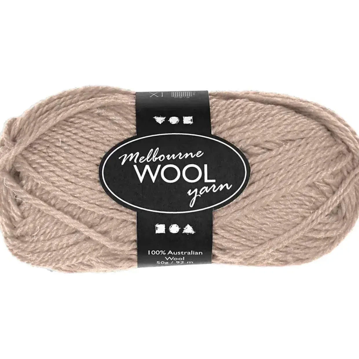 Melbourne uldgarn længde 92 meter beige - 50 gram