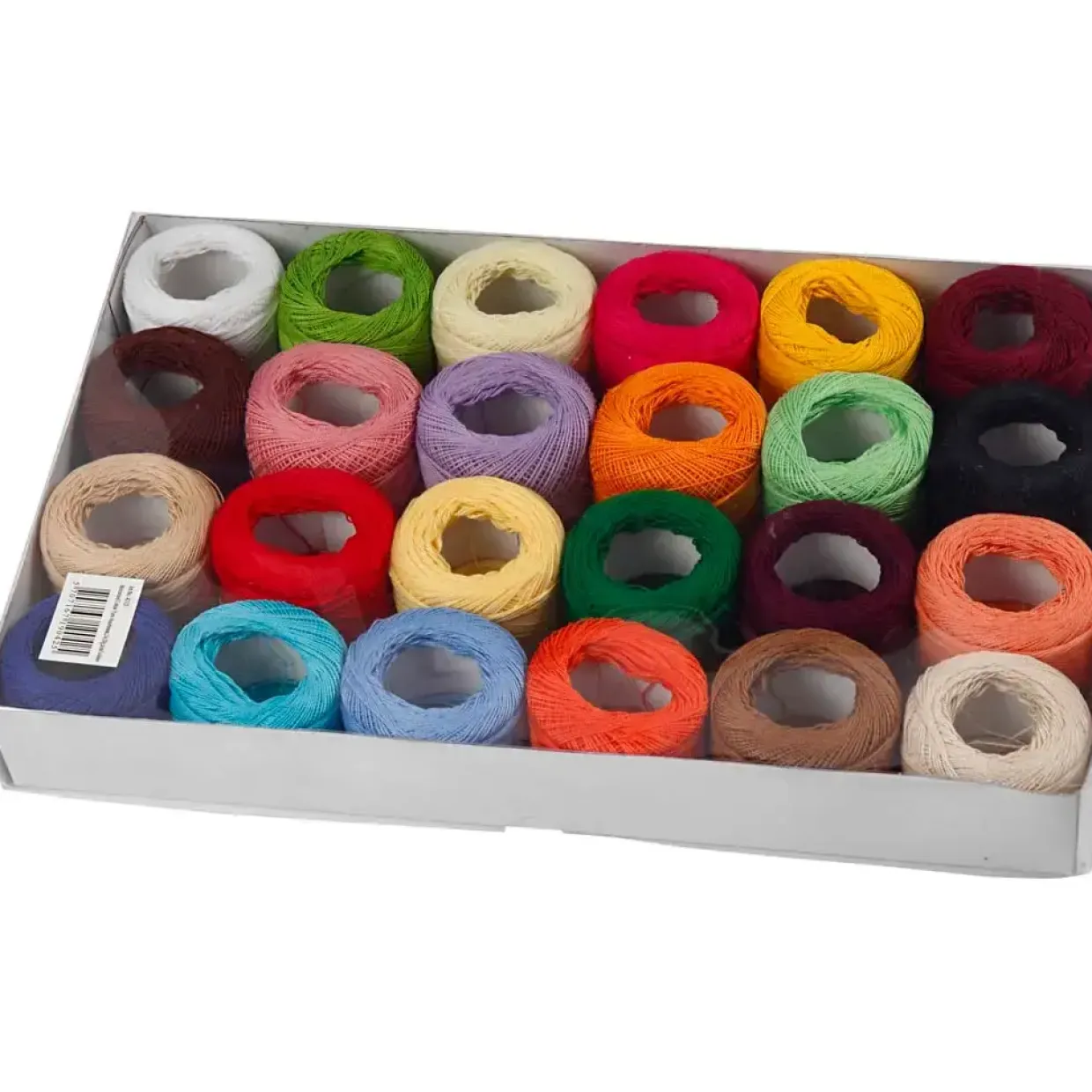Merceriseret bomuldsgarn – 24×20 g – Assorterede farver