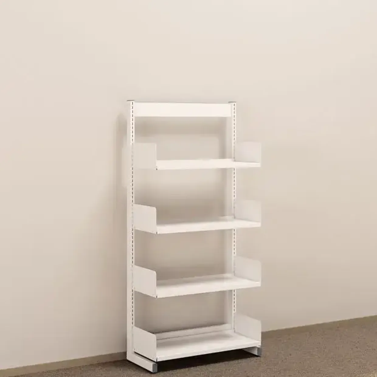 Metalreol - aLTI-hylden - ensidig grundsektion - 1600x750x300mm - Hvid