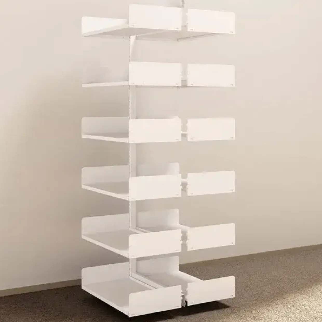 Metalreol - aLTI-hylden - tosidig påbygningsektion - 2200x750x400mm - Hvid