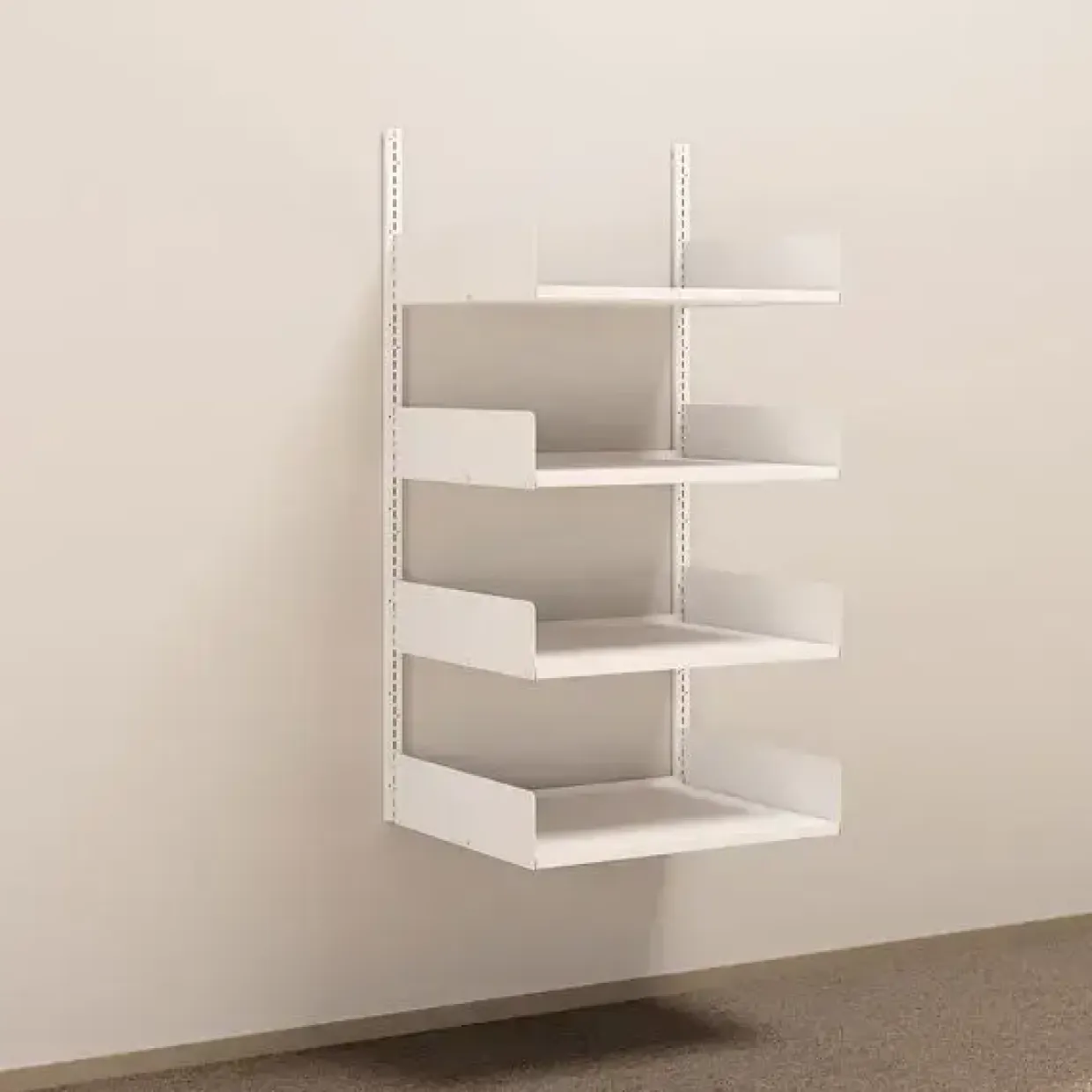 Metalreol - aLTI-hylden - væghængt grundsektion - 1500x750x600mm - Hvid