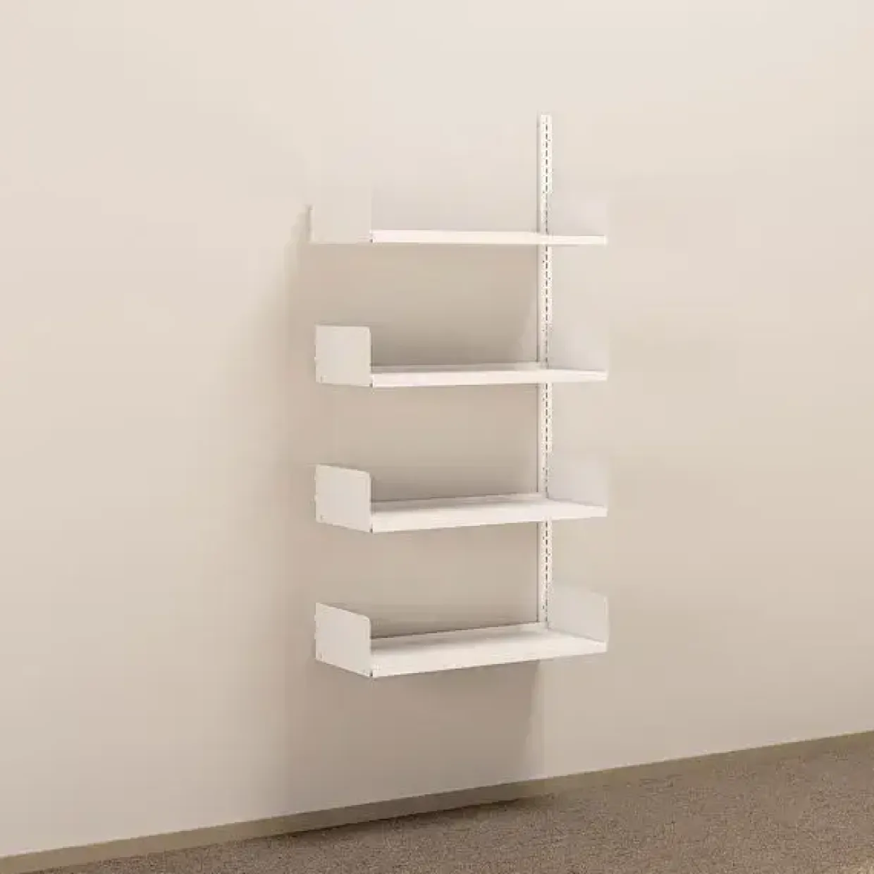 Metalreol - aLTI-hylden - væghængt påbygningsektion - 1500x750x300mm - Hvid