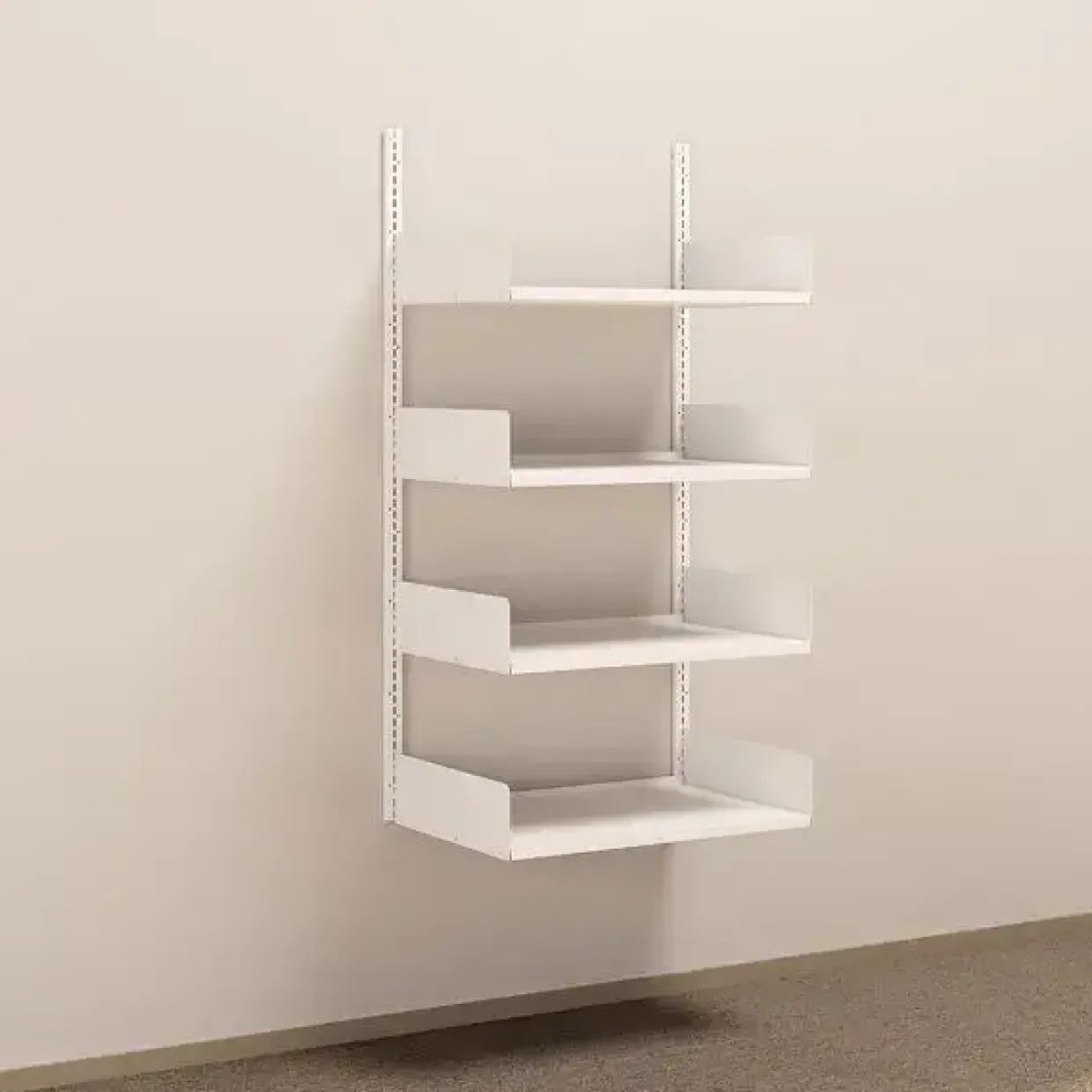 Metalreol - aLTI-hylden - væghængt grundsektion - 1500x750x500mm - Hvid