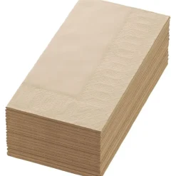 Middagsserviet, Duni, 3-lags, 1/8 fold, 40x40cm, natur, nyfiber - 1250 stk