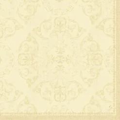Middagsservietter - Dunilin Opulent Spring, 1/4 fold, 40x40cm, creme - 540 stk