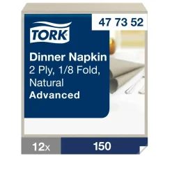 Middagsservietter - Tork 477352 Advanced 2-lags 1/8 fold 39x39cm - 1800 stk
