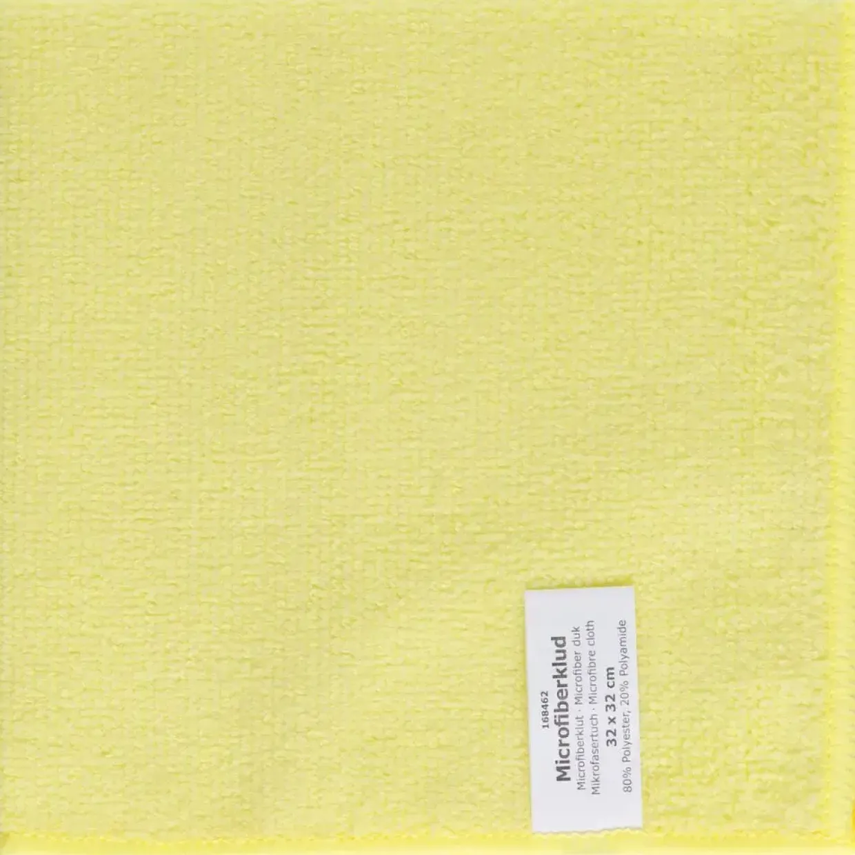 Mikrofiberklude gul 80% polyester 20% polyamid 32x32 cm - 20 stk