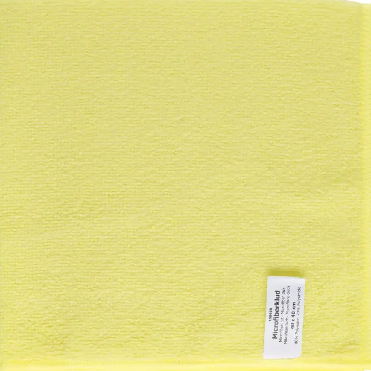 Mikrofiberklude gul 80% polyester 20% polyamid 40x40 cm - 20 stk