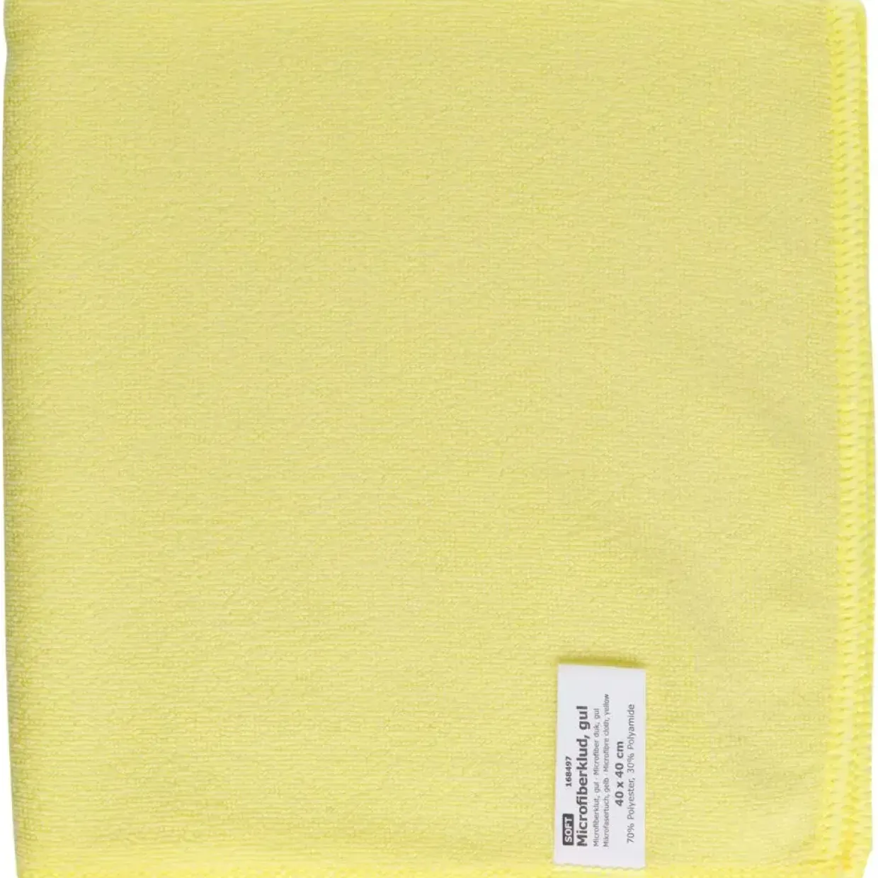 Mikrofiberklude gul soft 70% polyester 30% polyamid 40x40 cm - 10 stk