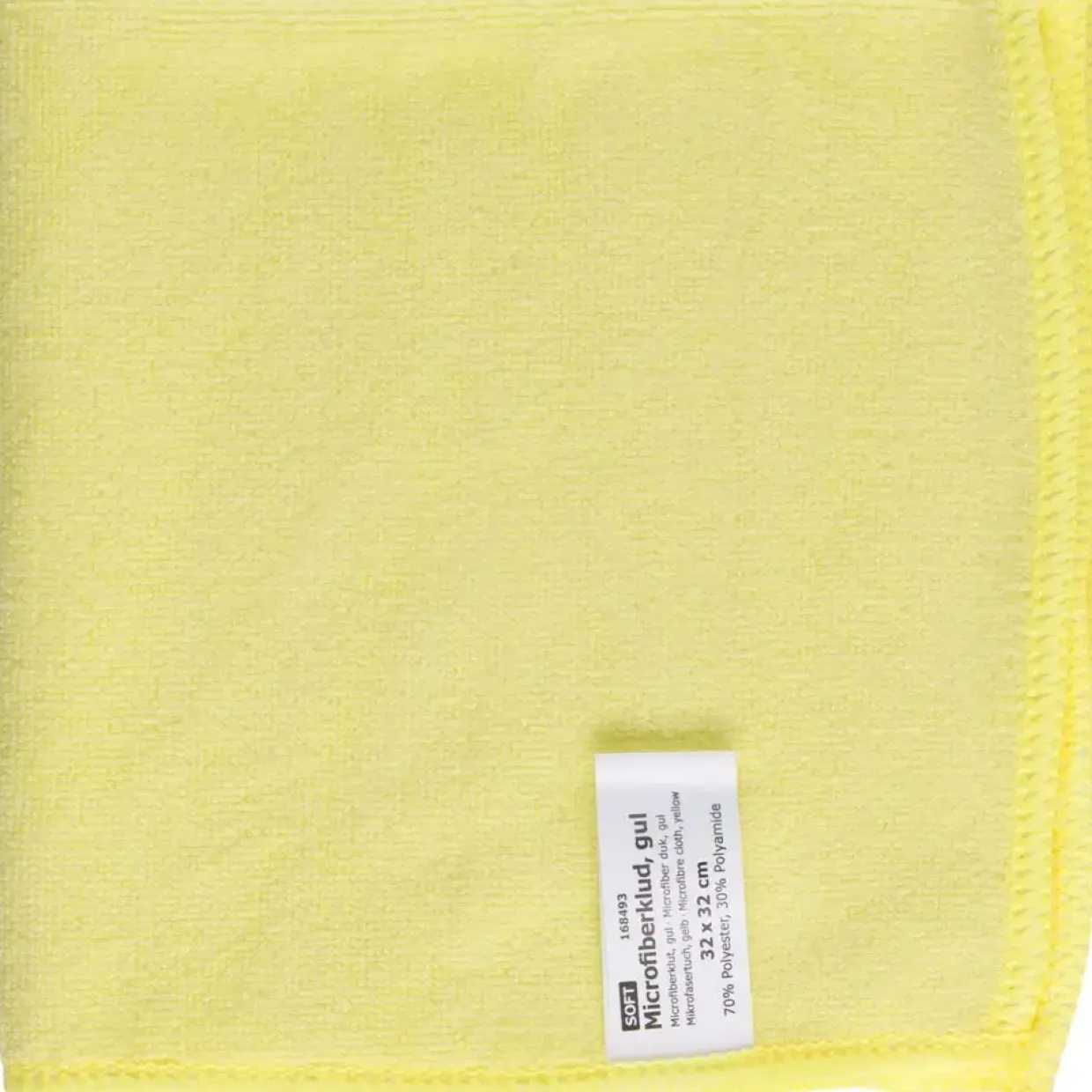 Mikrofiberklude gul 32x32cm soft - 10 stk