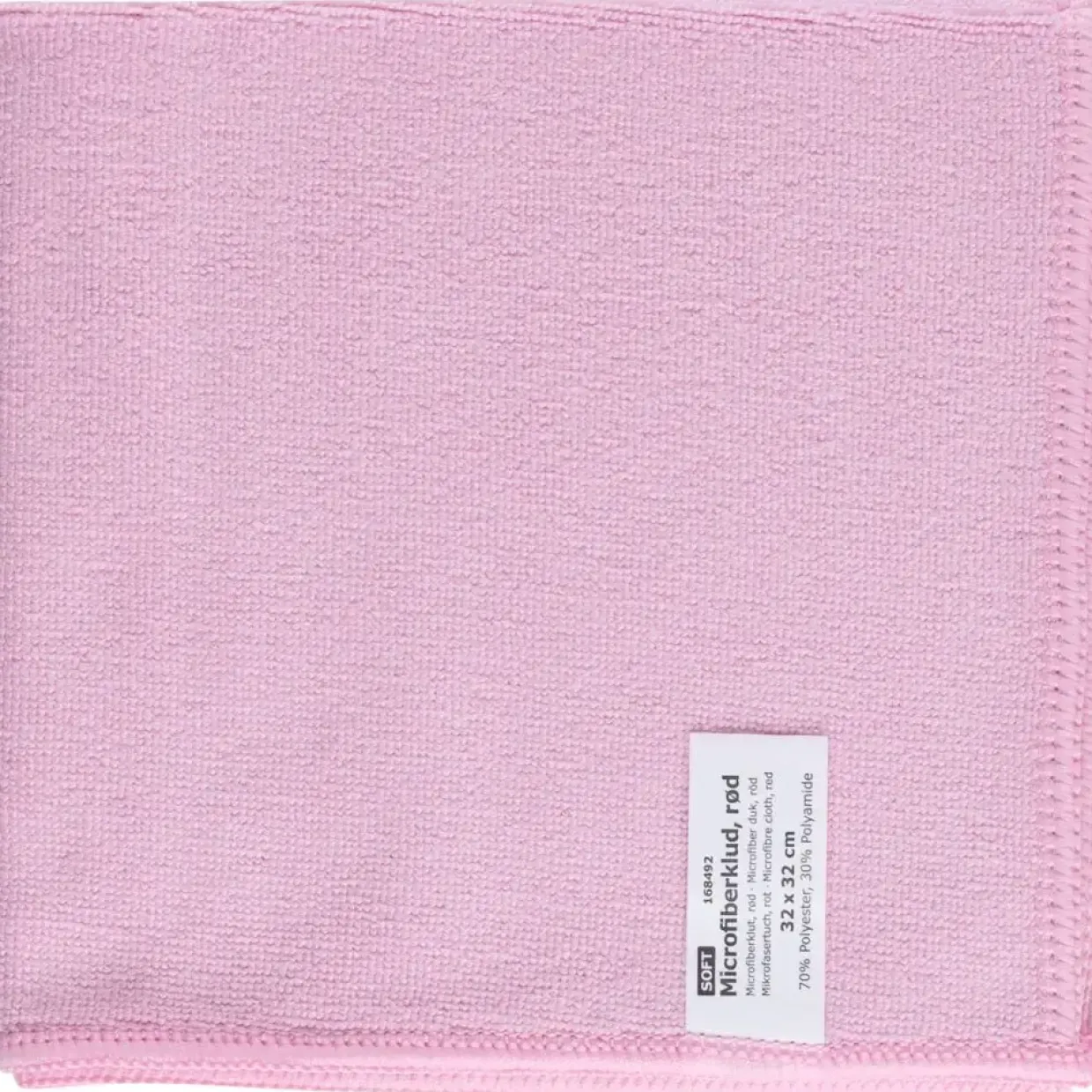 Mikrofiberklude rød soft 70% polyester 30% polyamid 32x32 cm - 10 stk