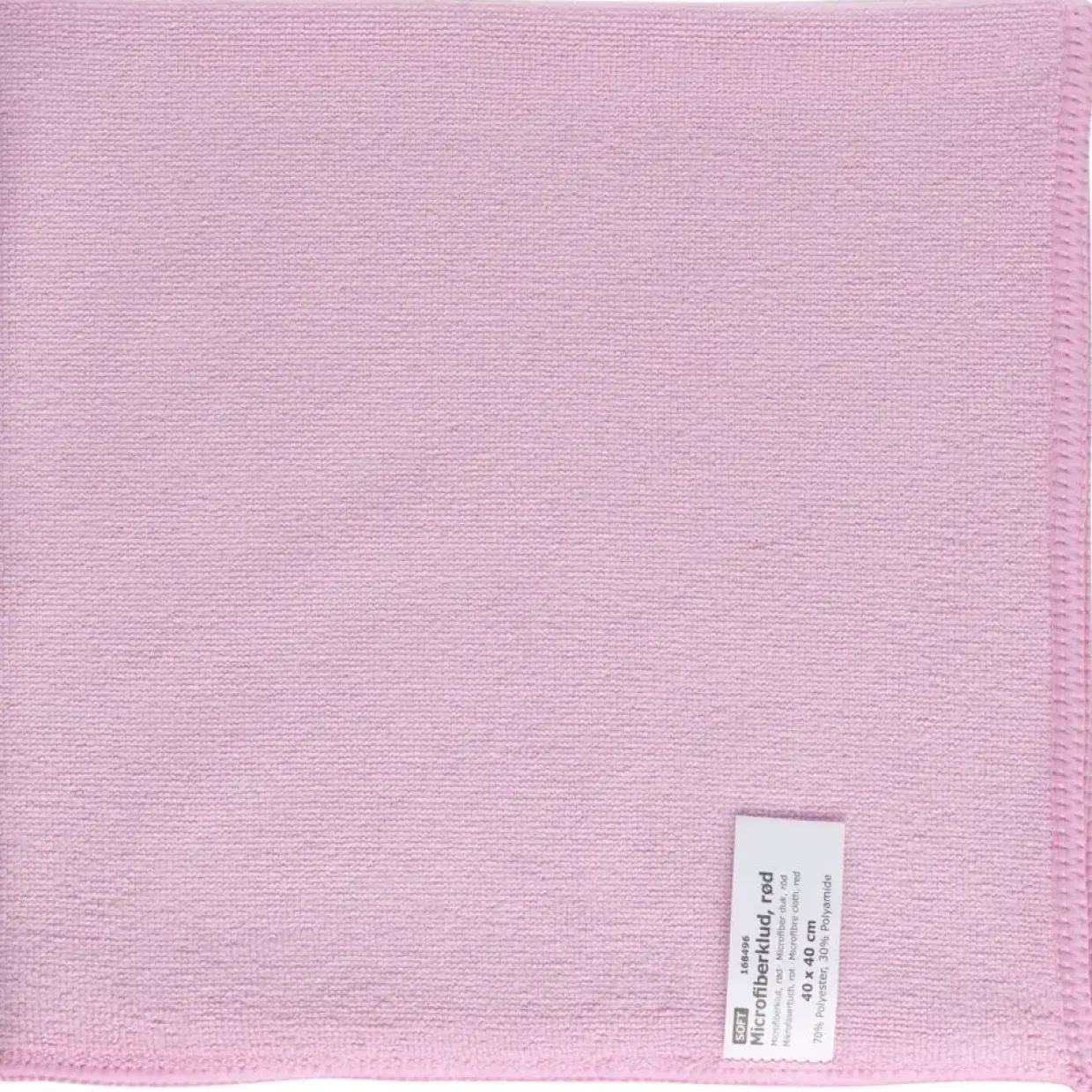 Mikrofiberklude rød soft 70% polyester 30% polyamid 40x40 cm - 10 stk