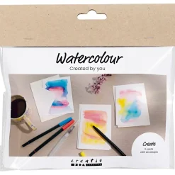 Mini DIY Kit Akvarel, Kort med kuverter - 1 pk