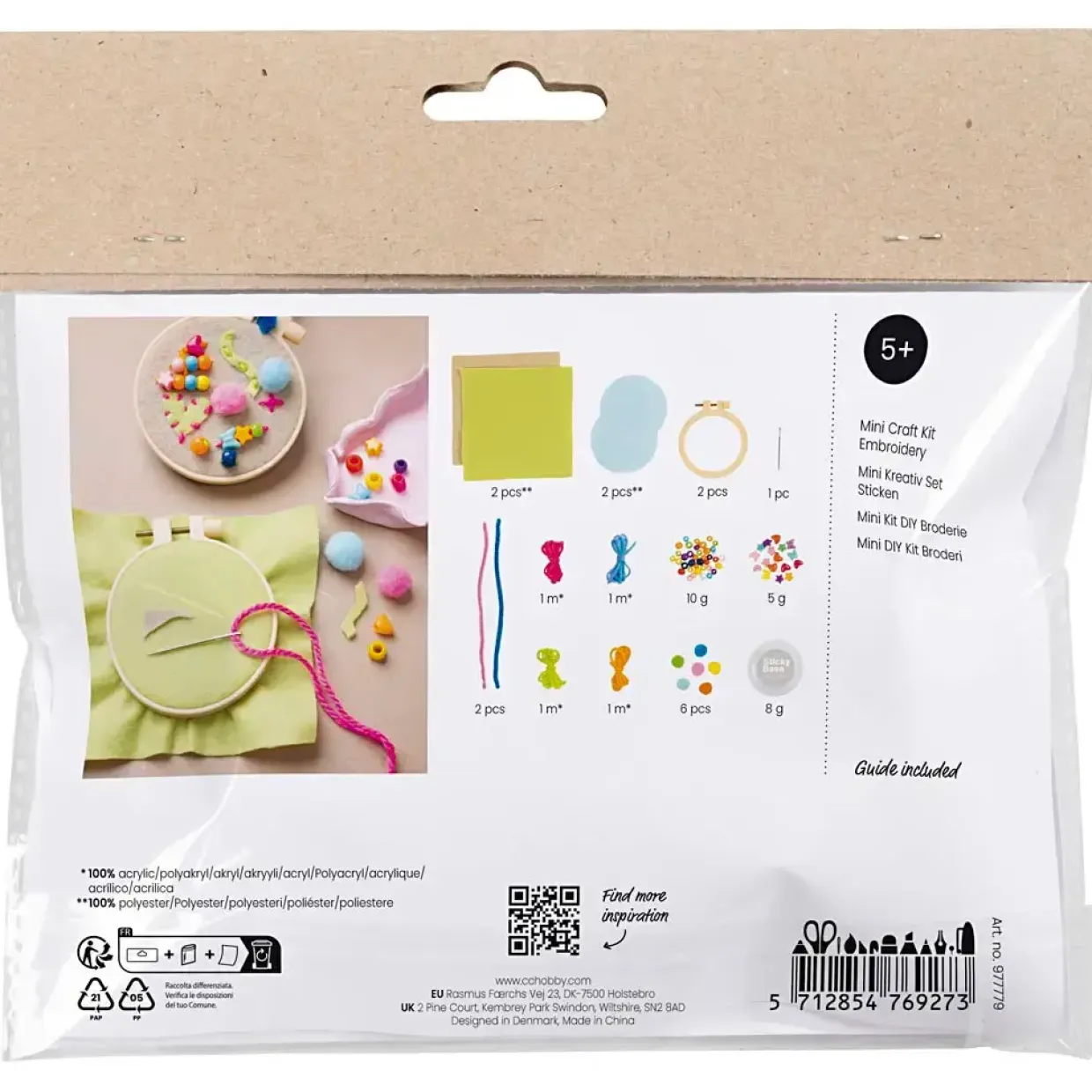 Mini DIY Kit Broderi, Fantasi - 1 pk