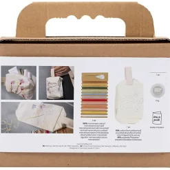 Mini DIY Kit Broderi, Makeup-taske, creme, 1 pk.
