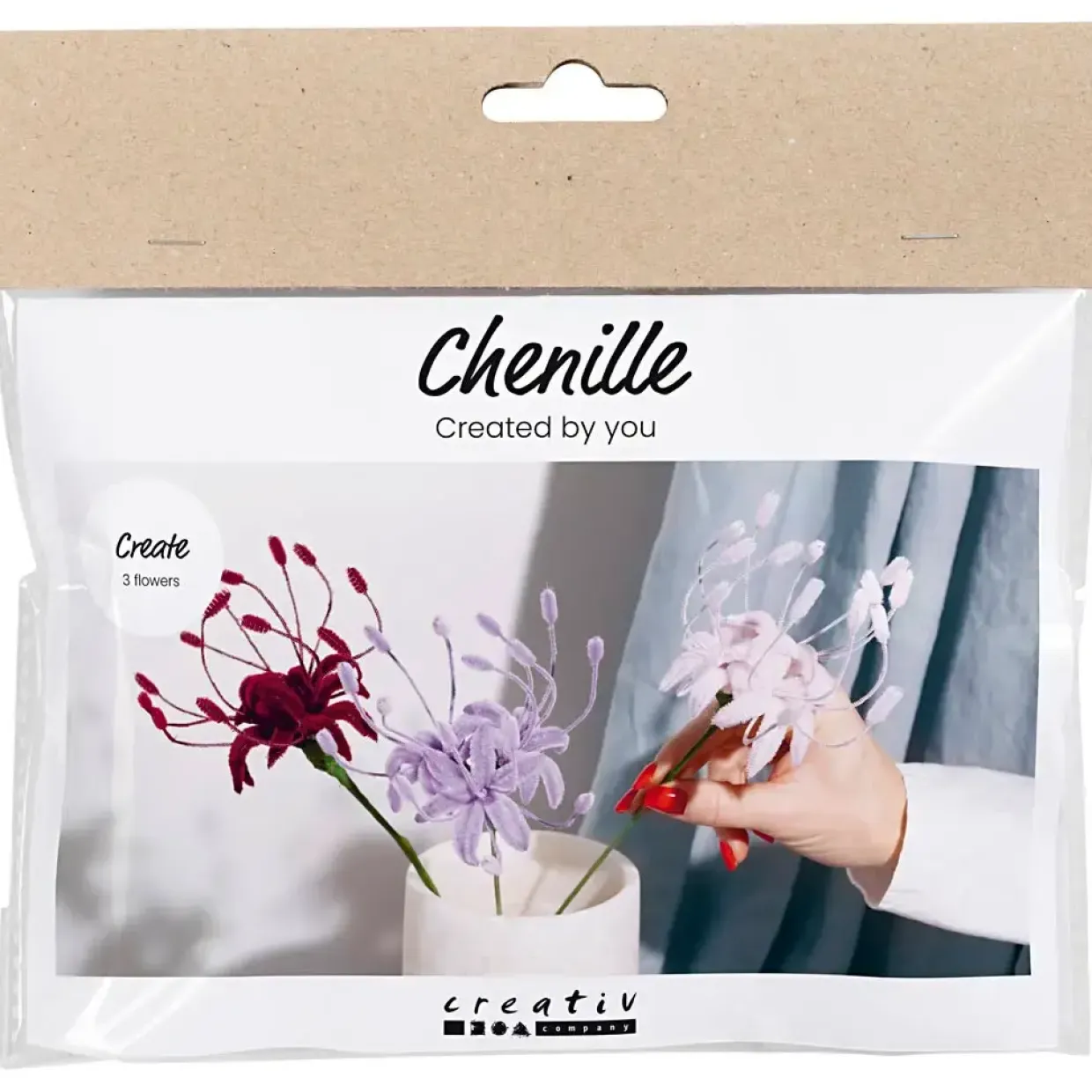 Mini DIY Kit Chenilleblomster, ass. - 1 pk