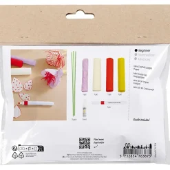 Mini DIY Kit Crepepapir, Blomster, pastelfarver - 1 pk
