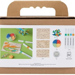 Mini DIY Kit Dekoration | Dinosaur, rød, blå, grøn, orange | 1 pk.