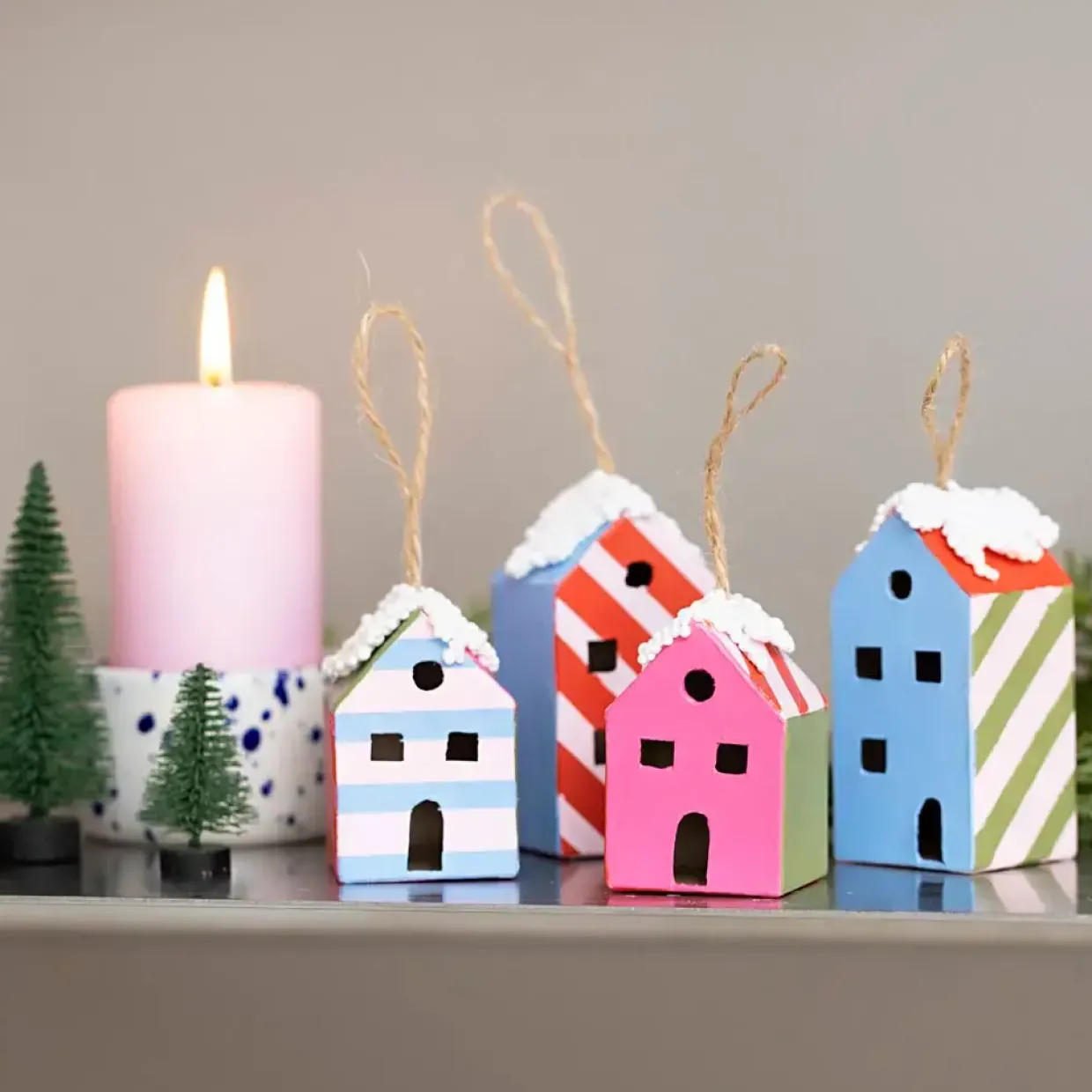 Mini DIY Kit Dekoration, Huse, colorful, 1 pk.