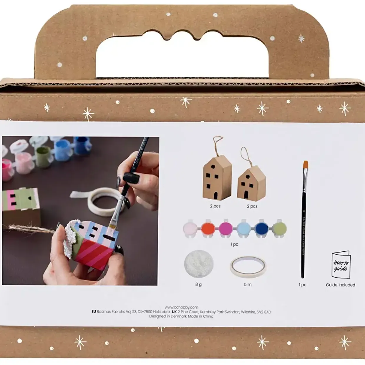 Mini DIY Kit Dekoration, Huse, colorful, 1 pk.