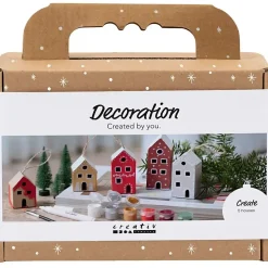 Mini DIY Kit Dekoration | Huse, julefarver | 1 pk.