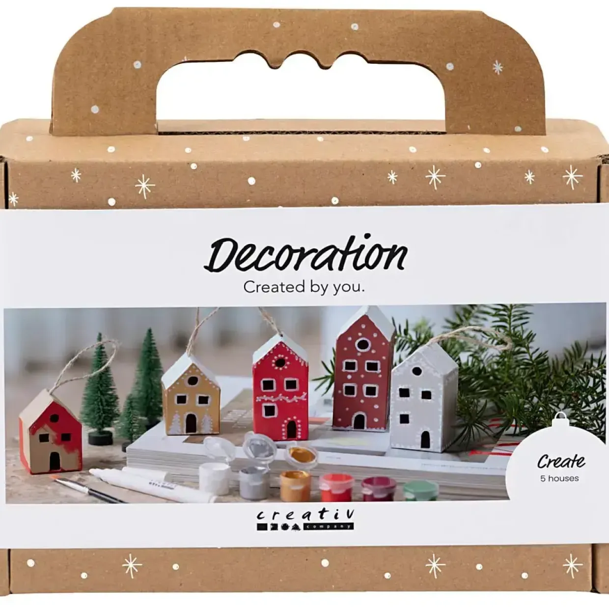 Mini DIY Kit Dekoration | Huse, julefarver | 1 pk.