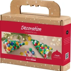 Mini DIY Kit Dekoration, Juletræ, ass. farver, 1 pk.