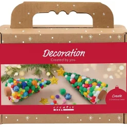 Mini DIY Kit Dekoration, Juletræ, ass. farver, 1 pk.
