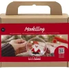 Mini DIY Kit Modellering, Julemand, rød/hvid