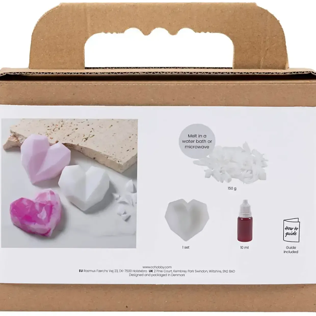 Mini DIY Kit Sæbefremstilling | Hjerte, pink | 1 pk.