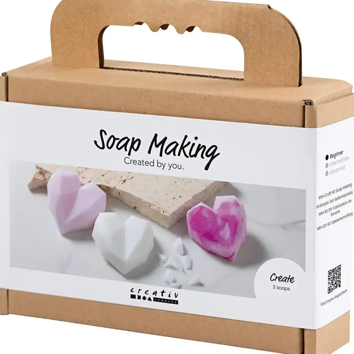 Mini DIY Kit Sæbefremstilling | Hjerte, pink | 1 pk.