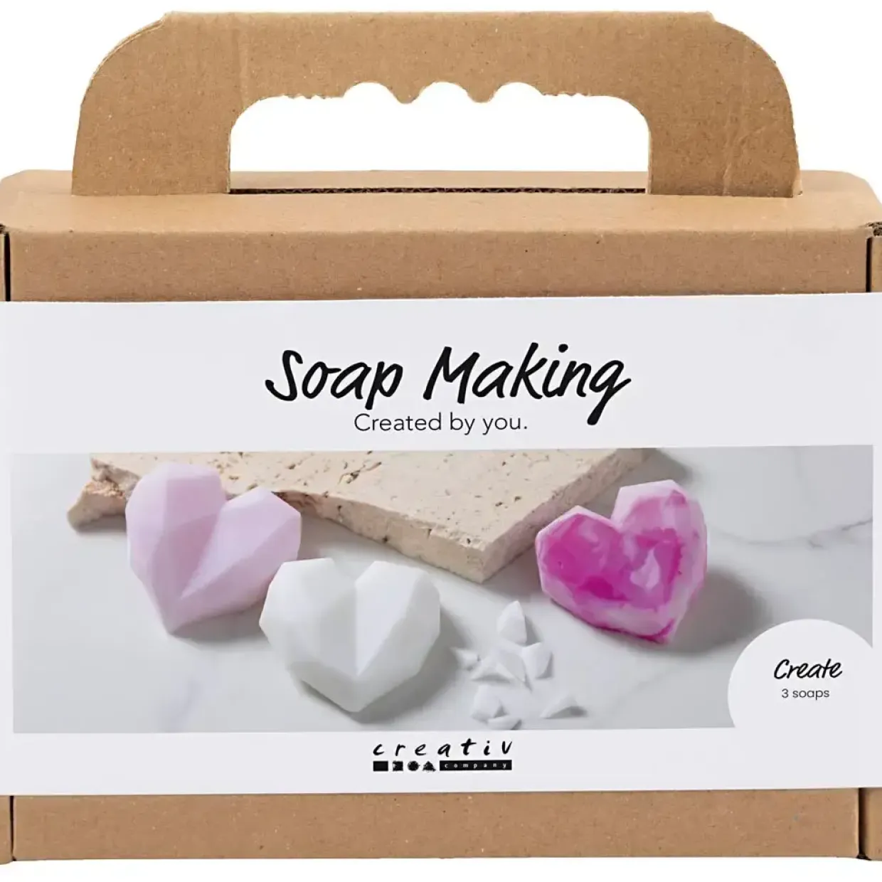 Mini DIY Kit Sæbefremstilling | Hjerte, pink | 1 pk.