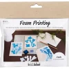 Mini DIY Kit Stempeltryk, Kort med motiv, hvid, off white