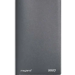 Månedskalender - Index Planner mini - 84x138mm - PP-plast - Mørkegrå - 2027 - Mayland - 27071000