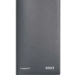 Månedskalender - Index Planner - 84x138mm - PP-plast - Mørkegrå - 2027 - Mayland - 27090050
