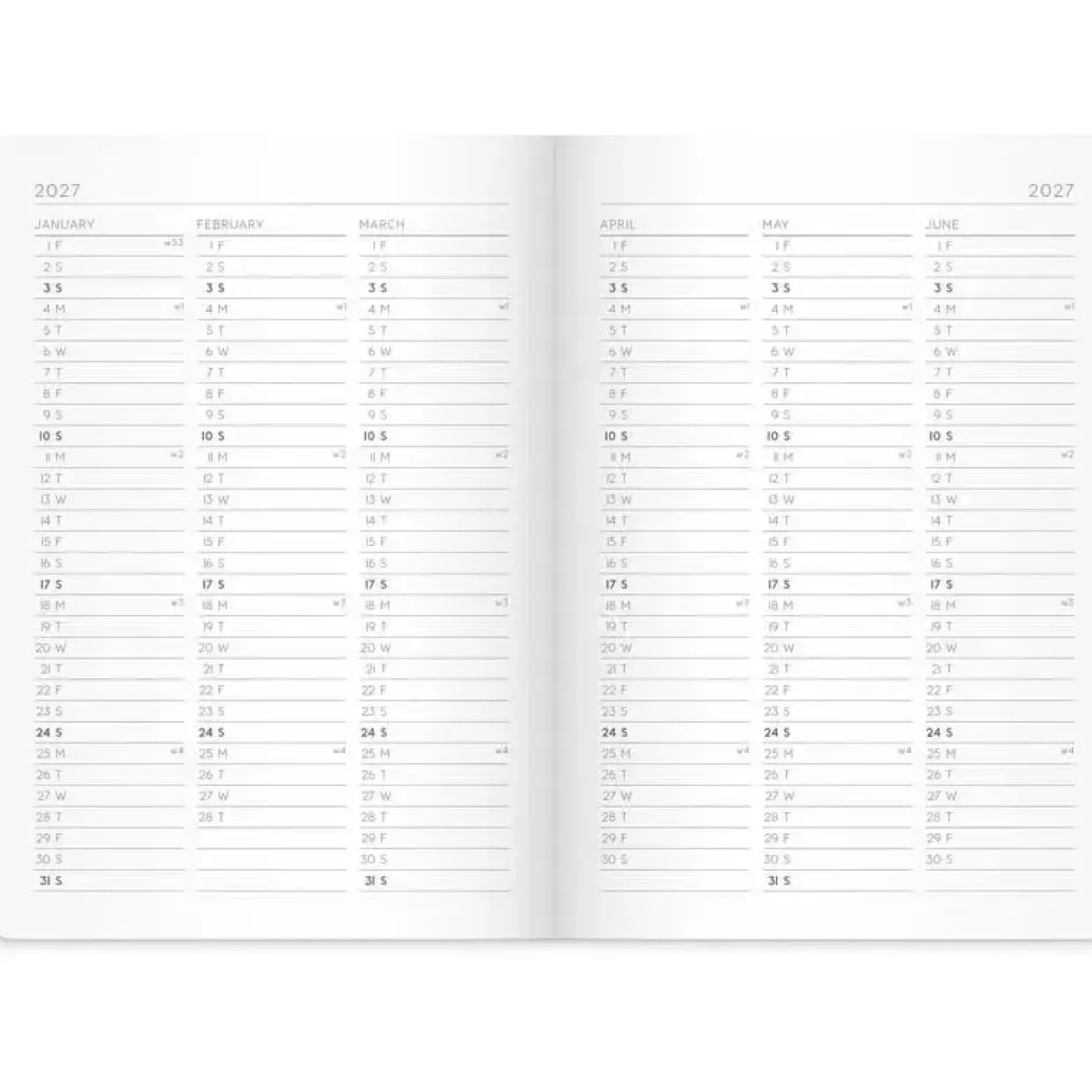 Månedskalender International - A5 - Brun - 2027 - Mayland - 93106127