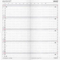 Månedskalender REFILL - Index Planner - 88x168mm - 2027 - Mayland - 27095200