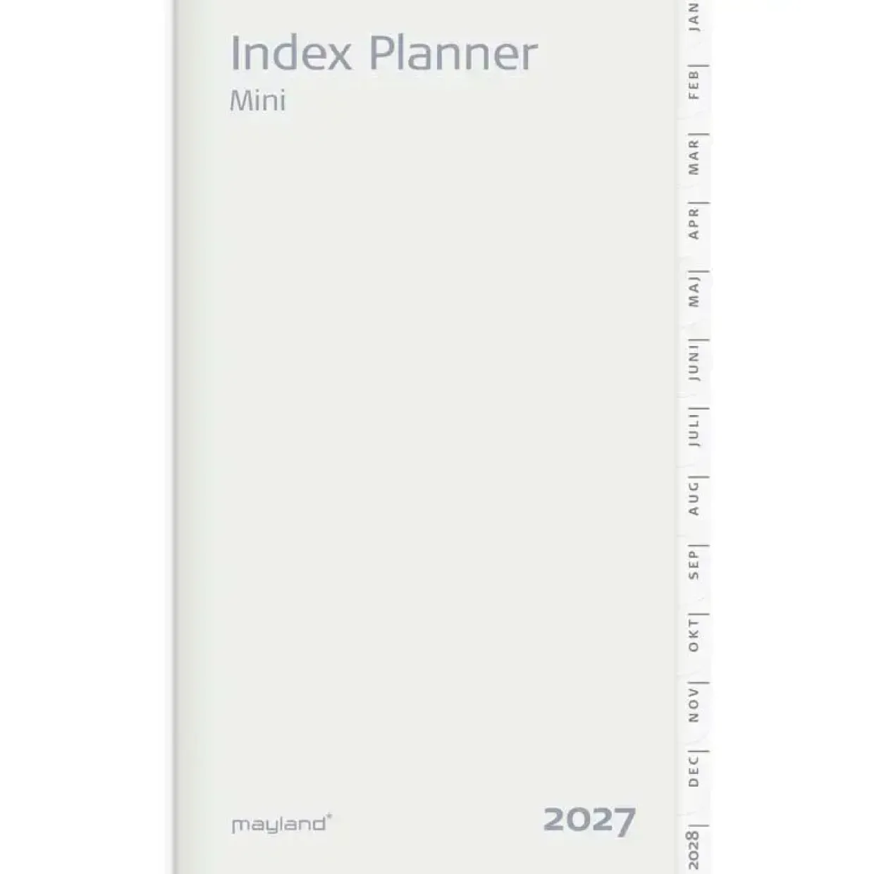Månedskalender REFILL - Index Planner mini - 77x132mm - 2027 - Mayland - 27071500
