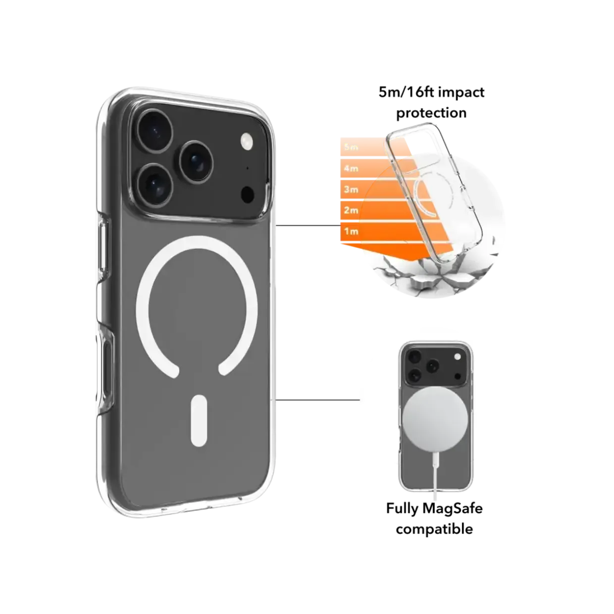 Mobilcover - Dbramante1928 - Iceland Ultra D3O MagSafe - iPhone 17 Pro - Klar