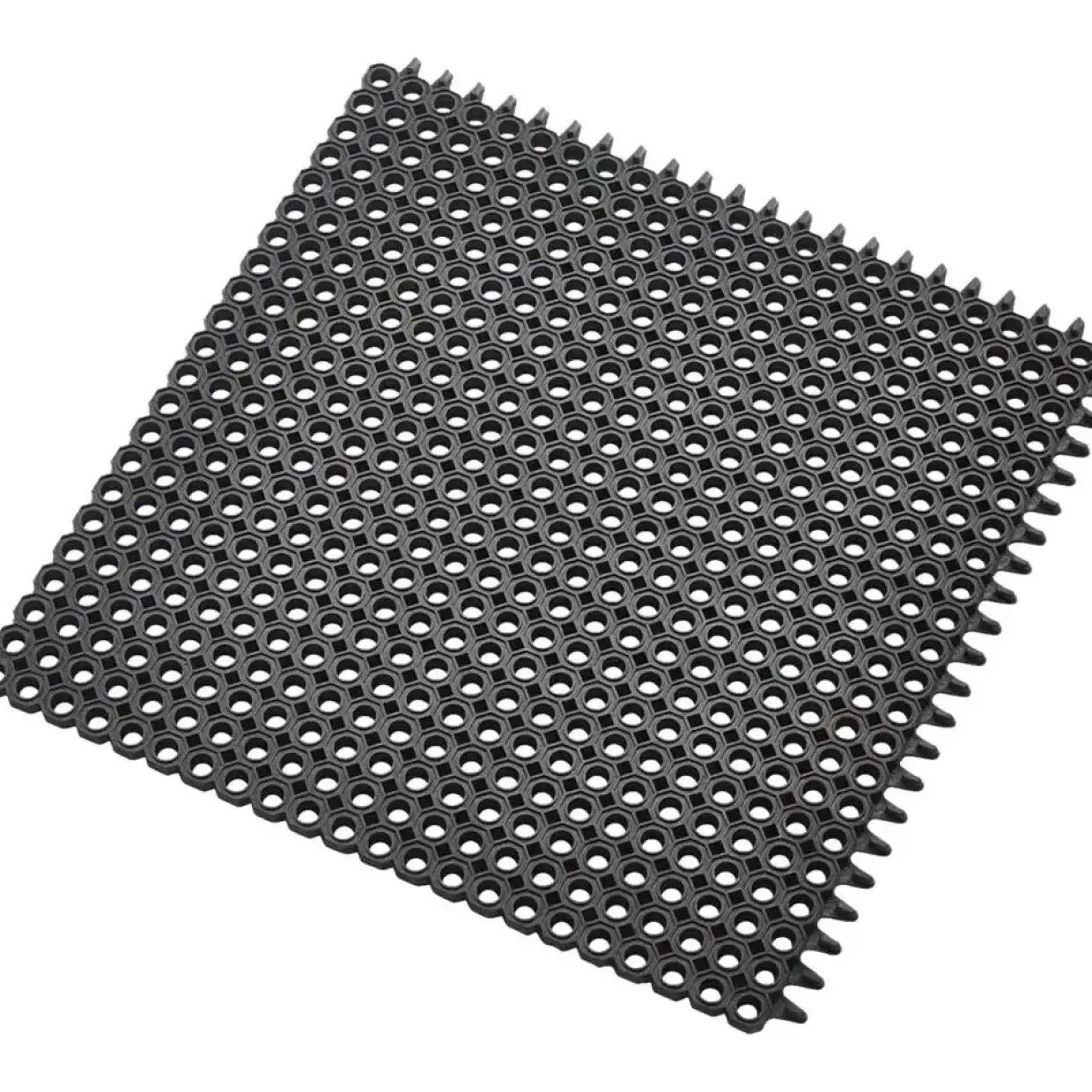 Modulmåtte, 50x50x1,2cm, sort, gummi