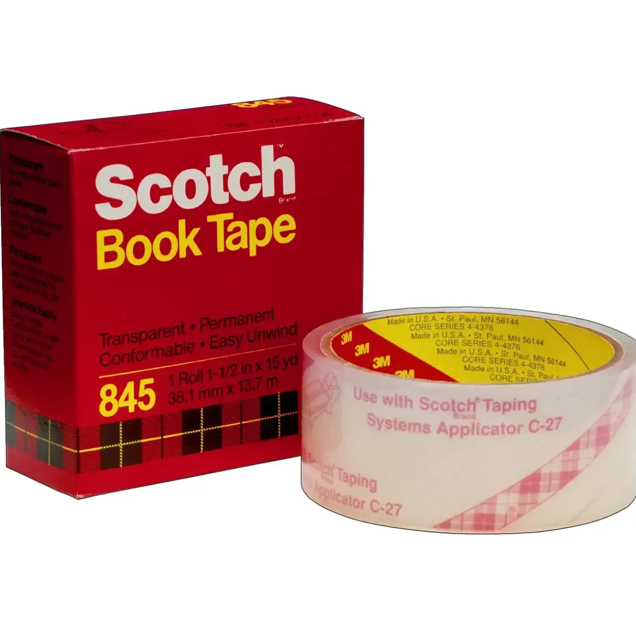 3M Tape - Scotch - Bogtape - 845 - Klar - 50 mm x 14 m