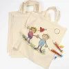 Mulepose lys naturfarve 38 x 42 cm - 5 stk