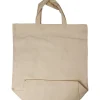 Mulepose stor med hank naturfarve - 39 x 44 cm