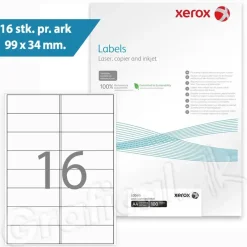 Multietiketter - Xerox 003R96296 - 99x34 mm - 100 ark