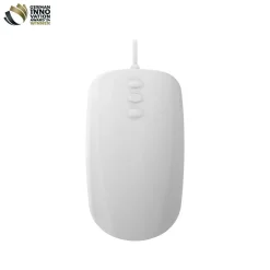 Mus, Cherry Active Key Hygiene Mouse 3 Buttons Scroll Watertight USB, hvid - Køb minimum 60 stk.