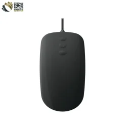 Mus, Cherry Active Key Hygiene Mouse 3 Buttons Scroll Watertight USB, Black