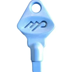 Nøgle - dispenser nøgle plast - til hvid plast dispenser - blå - 5 stk